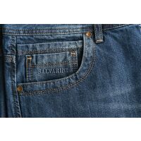 Alessandro Salvarini Herren Jeans destroyed elemente Blau gerades Bein W36 L32