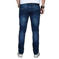 Alessandro Salvarini Herren Jeans Basic Stretch Dunkelblau Regular Slim W31 L32 in