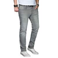 Alessandro Salvarini Herren Jeans Basic Stretch Hellgrau Regular Slim W31 L34