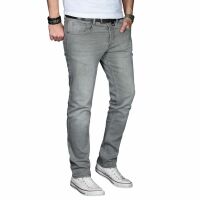 Alessandro Salvarini Herren Jeans Basic Stretch Hellgrau...