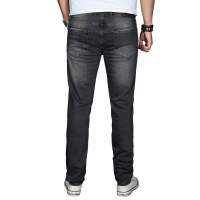 Alessandro Salvarini Herren Jeans Basic Stretch Dunkelgrau Regular Slim W30 L30