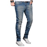 Alessandro Salvarini Herren Jeans Basic Stretch Hose Blau Regular Slim W38 L32