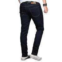 Alessandro Salvarini Herren Jeans Hose Basic Stretch Night Blue Regular Slim W29 L30
