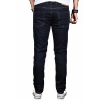 Alessandro Salvarini Herren Jeans Hose Basic Stretch Night Blue Regular Slim W32 L32