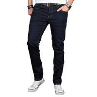 Alessandro Salvarini Herren Jeans Hose Basic Stretch Night Blue Regular Slim W34 L34