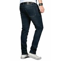 Alessandro Salvarini Herren Jeans Hose Basic Stretch Dunkelblau Regular Slim W31 L34