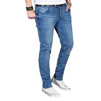 Alessandro Salvarini Denim Stretch Herren Jeans Hose Hellblau Regular Slim W29 L30