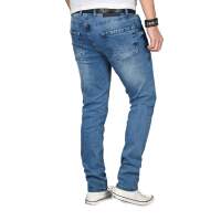 Alessandro Salvarini Denim Stretch Herren Jeans Hose Hellblau Regular Slim W30 L30