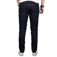 Alessandro Salvarini Herren Jeans Hose Basic Stretch Night Blue Regular Slim W33 L36