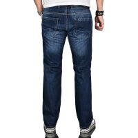 Alessandro Salvarini Herren Jeanshose O-062 - Dunkelblau-W40-L34