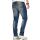 Alessandro Salvarini Herren Denim Jeanshose Stretch Dunkelblau Regular Slim W32 L32