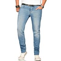 Alessandro Salvarini Herren Denim Jeans Blau Regular Slim W36 L36