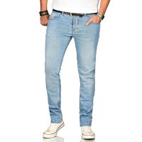 Alessandro Salvarini Herren Denim Jeans Hellblau Regular...