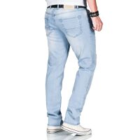 Alessandro Salvarini Herren Jeans Regular O-161 - Hellblau-W32-L32
