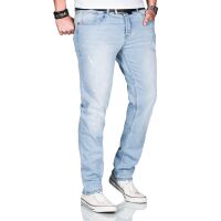 Alessandro Salvarini Herren Jeans Regular O-161 - Hellblau-W36-L36