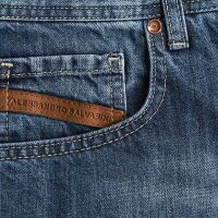 Alessandro Salvarini Basic Herren Jeans Grades Bein Mittelblau Comfort Fit W40 L36