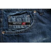 Alessandro Salvarini Herren Basic Jeanshose Mittelblau Comfort Fit W33 L36