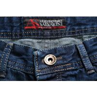 Alessandro Salvarini Herren Basic Jeanshose Mittelblau Comfort Fit W42 L38