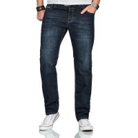 Alessandro Salvarini Herren Basic Jeanshose Dunkelblau Comfort Fit W34 L38