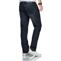 Alessandro Salvarini Herren Basic Jeanshose Dunkelblau Comfort Fit W36 L38