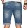 Alessandro Salvarini Herren Jeans Shorts kurze Sommer hose Hellblau Slim Fit W29