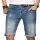 Alessandro Salvarini Herren Jeans Shorts kurze Sommer hose Hellblau Slim Fit W32