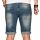 Alessandro Salvarini Herren Jeans Shorts kurze Sommer hose Dunkelblau Slim Fit W34