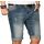 Alessandro Salvarini Herren Jeans Shorts kurze Sommer hose Dunkelblau Slim Fit W36