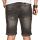 Alessandro Salvarini Herren Jeans Shorts kurze Sommer hose Grau Slim Fit W29