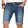 Alessandro Salvarini Herren Jeans Shorts kurze Sommer hose Blau Slim Fit W30