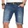 Alessandro Salvarini Herren Jeans Shorts kurze Sommer hose Blau Slim Fit W38