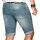 Alessandro Salvarini Herren Jeans Shorts kurze Sommer hose Hellblau Slim Fit W29