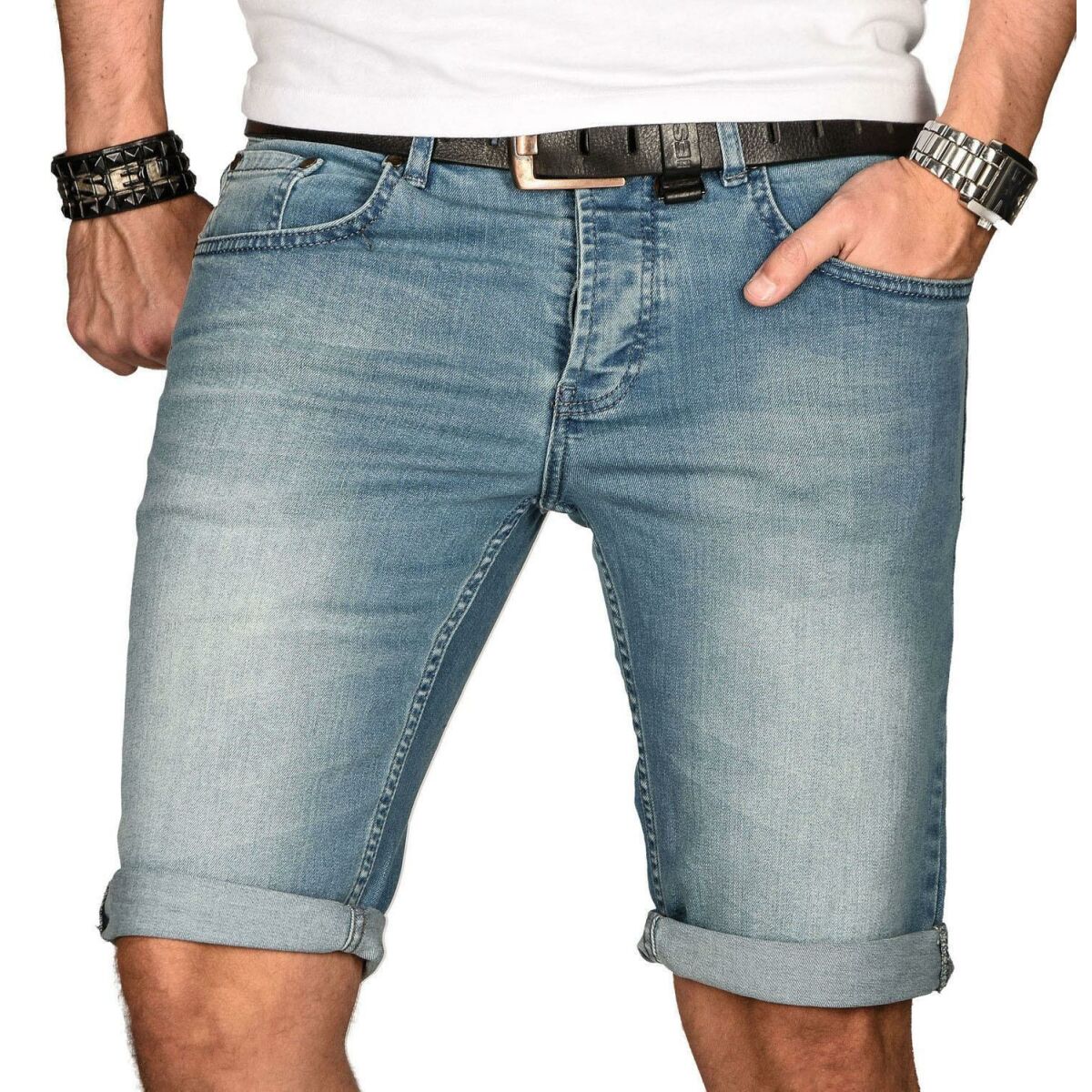 Herren Bermudas Aus Denim - Baggy Jeans-Shorts Mit Lockerer Passform, Perfekt Für Den Sommer