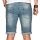 Alessandro Salvarini Herren Jeans Shorts kurze Sommer hose Hellblau Slim Fit W33