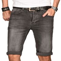 Alessandro Salvarini Herren Jeans Shorts kurze Sommer...
