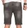 Alessandro Salvarini Herren Jeans Shorts kurze Sommer hose Dunkelgrau Slim Fit W33