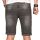 Alessandro Salvarini Herren Jeans Shorts kurze Sommer hose Dunkelgrau Slim Fit W36