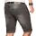Alessandro Salvarini Herren Jeans Shorts kurze Sommer hose Dunkelgrau Slim Fit W38