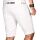 Alessandro Salvarini Herren Jeans Shorts kurze Sommer hose Weiss Slim Fit W36