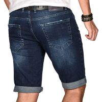 Alessandro Salvarini Herren Jeans Shorts Hellblau Slim Fit O108 W29