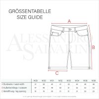 Alessandro Salvarini Herren Jeans Shorts Hellblau Slim Fit O108 W33