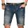 Alessandro Salvarini Herren Jeans Shorts kurze Sommer hose Mittelblau Slim Fit W33