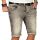 Alessandro Salvarini Herren kurze Jeans Shorts Washed Grau W29