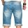 Alessandro Salvarini Herren kurze Hose Jeans Bermuda Shorts Blau W29