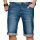 Alessandro Salvarini Herren kurze Hose Jeans Bermuda Shorts Blau W34