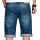 Alessandro Salvarini Herren kurze Hose Jeans Bermuda Shorts Blau W40