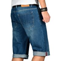 Alessandro Salvarini Herren kurze Hose Jeans Bermuda Shorts Blau W44