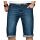 Alessandro Salvarini Herren kurze Hose Jeans Bermuda Shorts Dunkel Blau W29