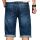 Alessandro Salvarini Herren kurze Hose Jeans Bermuda Shorts Dunkel Blau W29