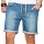 Alessandro Salvarini Herren Jeans Shorts Washed kurze Hose Hellblau Comfort Fit W32